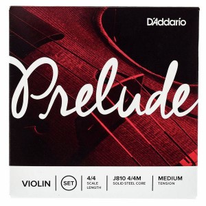 D'Addario Prelude Violin String Set, 4/4 Scale, Medium Tension